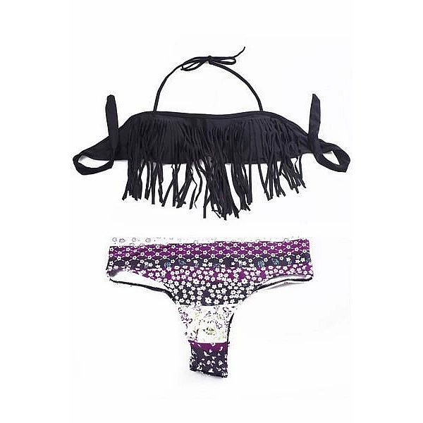 Plavky so strapcami - fialové Plavky so strapcami - fialové
