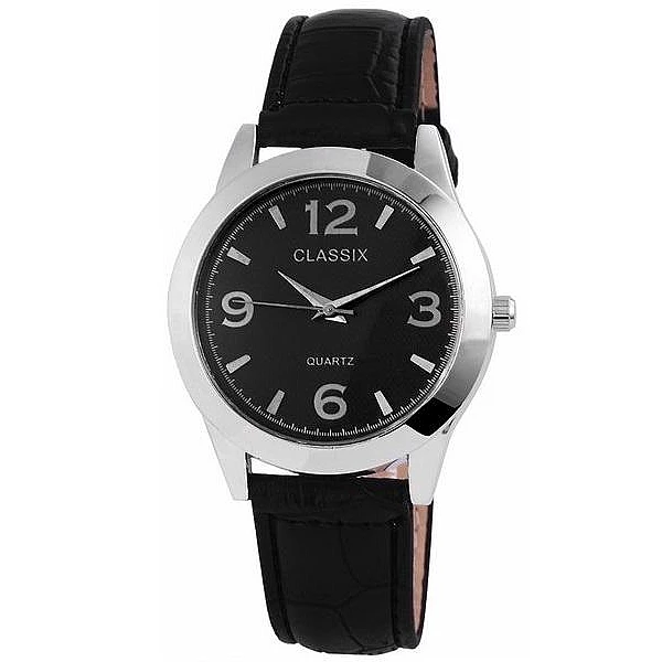 Štýlové pánske hodinky Classix čierne Štýlové pánske hodinky Classix čierne