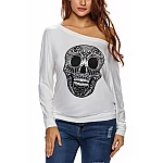 Dámsky top Skull - biely Dámsky top Skull - biely