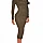 Bodycon šaty s gombíkmi Rena - zelené