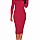 Bodycon šaty s gombíkmi Rena - červené