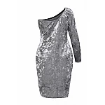 Semišové bodycon šaty Medea - šedé Semišové bodycon šaty Medea - šedé