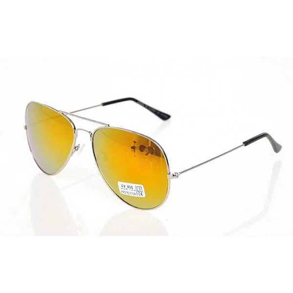 Slnečné okuliare AVIATOR - pilotky strieborný kovový rám GOLD Slnečné okuliare AVIATOR - pilotky strieborný kovový rám GOLD