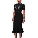 Čierne bodycon šaty s čipkou Nairne Čierne bodycon šaty s čipkou Nairne