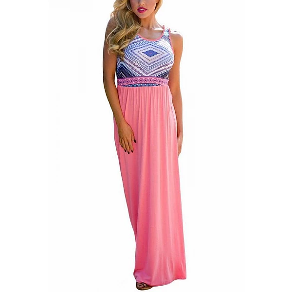 Dlhé dámske šaty Kali - light pink Dlhé dámske šaty Kali - light pink
