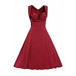 Dámske retro šaty Talyse - burgundy Dámske retro šaty Talyse - burgundy