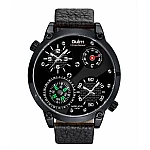 Pánske hodinky Oulm Dual Navigator New - čierne Pánske hodinky Oulm Dual Navigator New - čierne