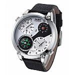 Pánske hodinky Oulm Dual Navigator New - strieborné Pánske hodinky Oulm Dual Navigator New - strieborné