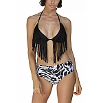 Plavky so strapcami - čiernobiele Plavky so strapcami - čiernobiele