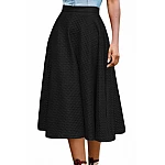 Čierna midi sukňa Estel - kožený look Čierna midi sukňa Estel - kožený look