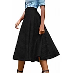 Čierna midi sukňa Estel - kožený look Čierna midi sukňa Estel - kožený look