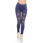 Trendové Jeans Style legíny - svetlomodré Trendové Jeans Style legíny - svetlomodré