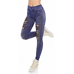Trendové Jeans Style legíny - svetlomodré Trendové Jeans Style legíny - svetlomodré