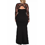 Dlhé plus size šaty Nadia - čierne