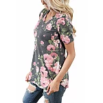 Dámske tričko Floral - sivé Dámske tričko Floral - sivé