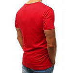 Červené jedinečné pánske tričko s potlačou vrx3515