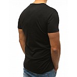 Pánske čierne jednoduché tričko s potlačou vrx3509