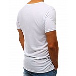 Biele jedinečné pánske tričko s potlačou vrx3513