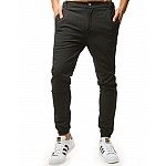 Moderné čierne pánske joggery vux1475