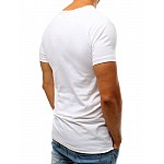 Pánske jedinečné biele tričko s nápisom vrx3818