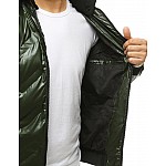 Zaujímavá pánska zelená bunda s kapucňou vtx3441