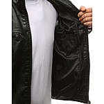 Čierna štýlová koženková bunda vtx1660
