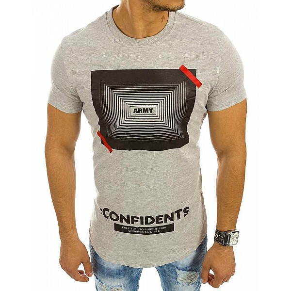 Sivé pánske tričko Confidents vrx2111