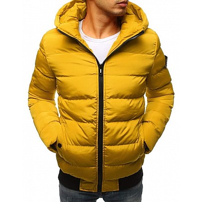 Prešívaná zimná pánska bunda - žltá vtx2310